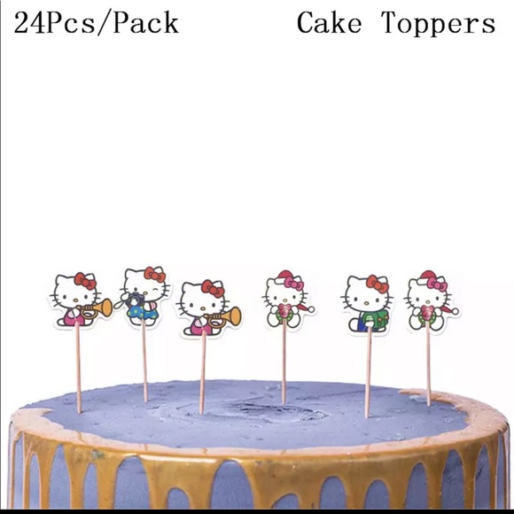 🎉New🎉Hello Kitty Birthday Cake or Cupcake Toppers🎉 - Picture 4 of 4